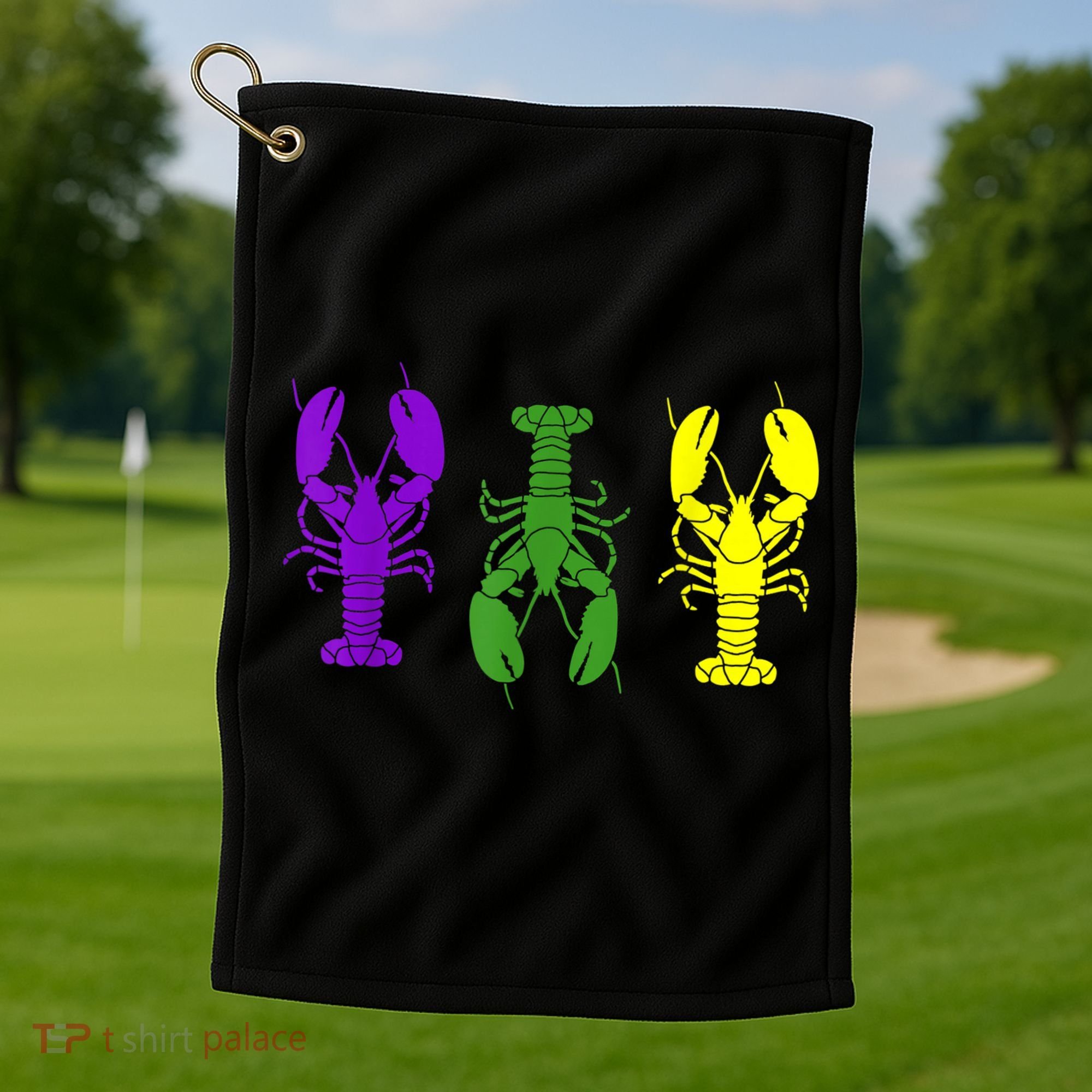 Mardi Gras Shirt, Craw Fish , Mardi Gras Outfit Golf Towel