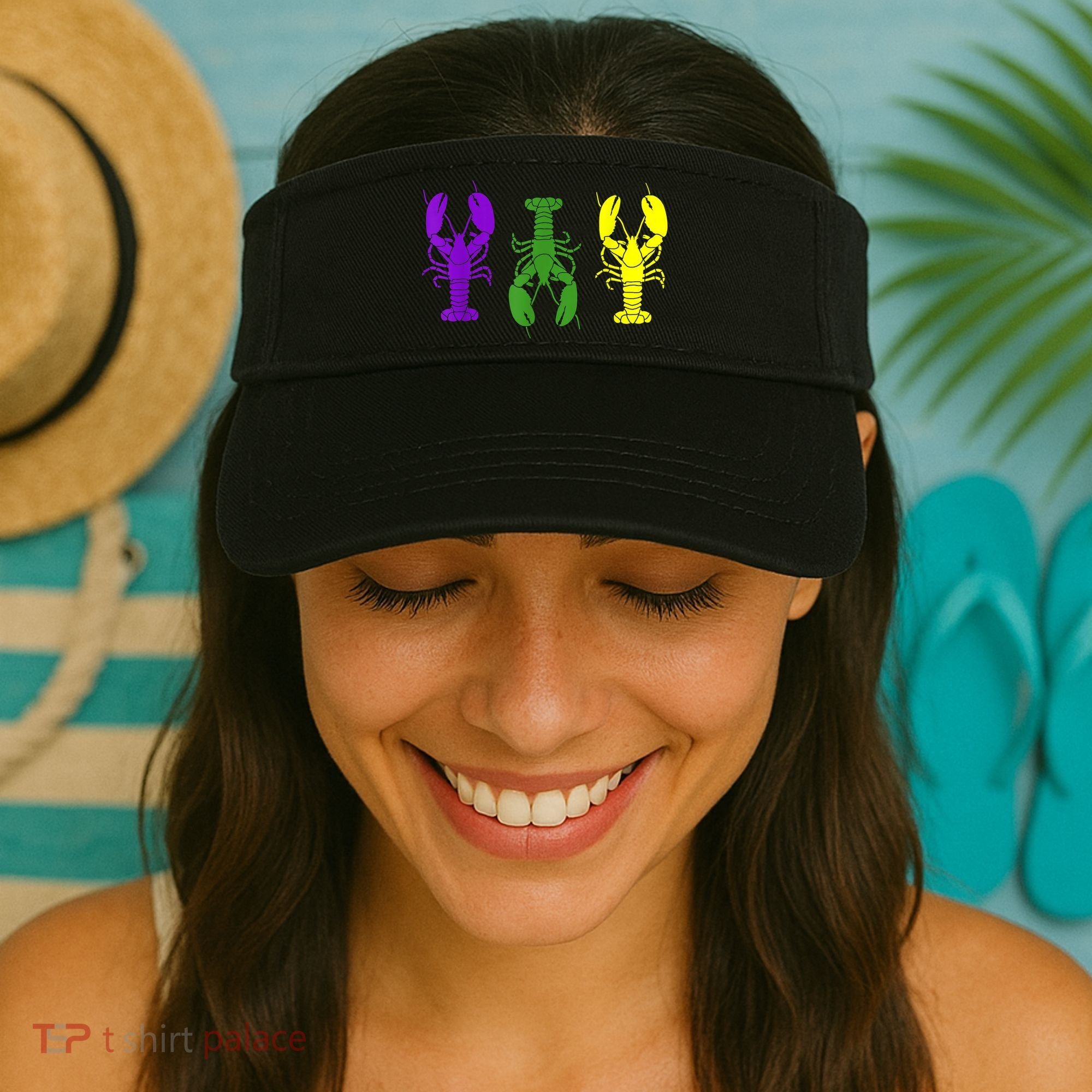 Mardi Gras Shirt, Craw Fish , Mardi Gras Outfit Visor