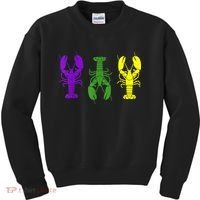 Mardi Gras Shirt, Craw Fish , Mardi Gras Outfit Kids Sweatshirt thumb 0