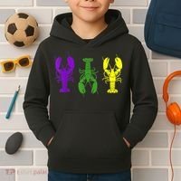 Mardi Gras Shirt, Craw Fish , Mardi Gras Outfit Kids Hoodie thumb 2