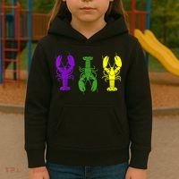 Mardi Gras Shirt, Craw Fish , Mardi Gras Outfit Kids Hoodie thumb 3