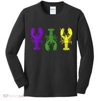 Mardi Gras Shirt, Craw Fish , Mardi Gras Outfit Kids Long Sleeve Shirt thumb 0
