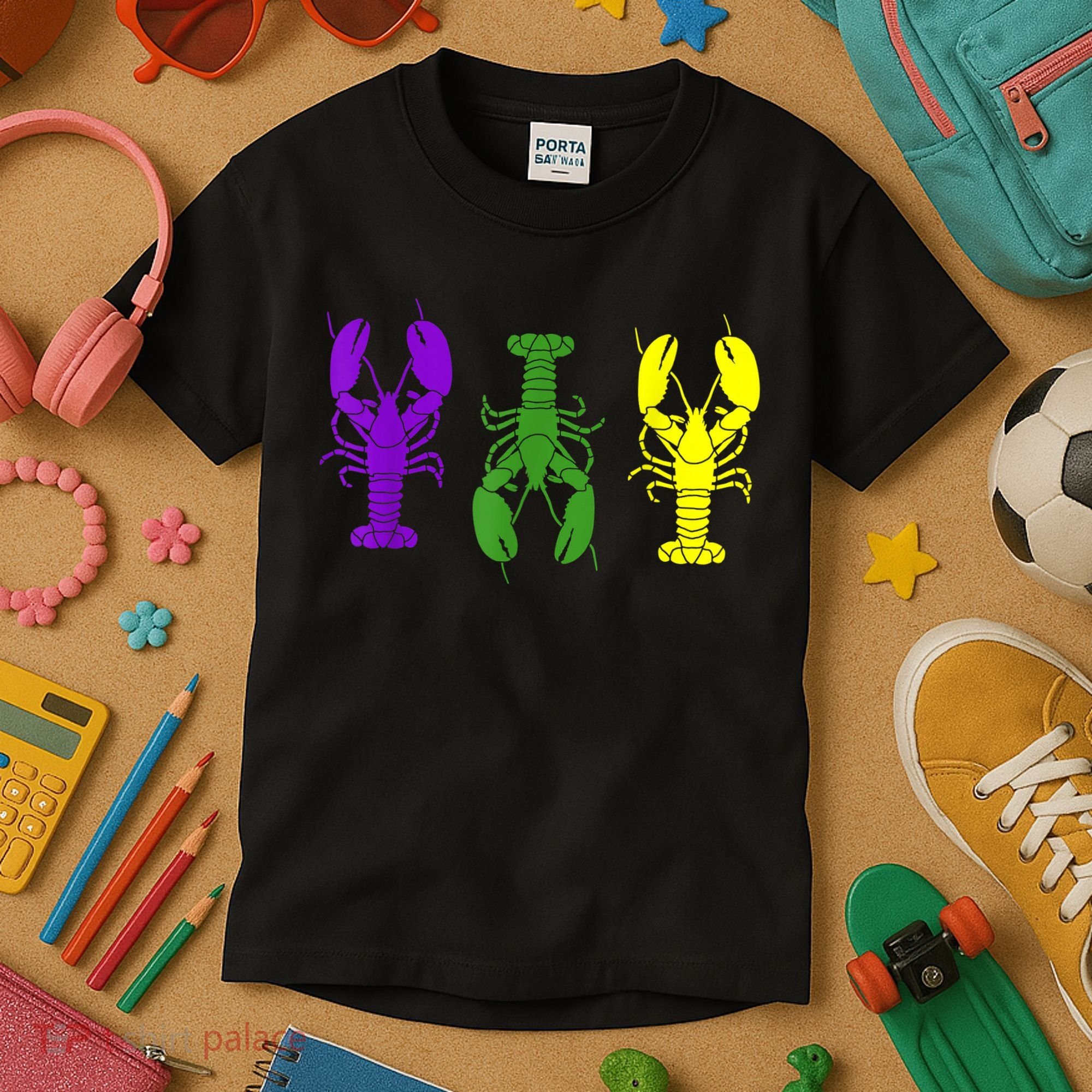 Mardi Gras Shirt, Craw Fish , Mardi Gras Outfit Kids T-Shirt