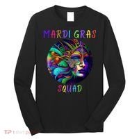 Mardi Gras Squad Party Costume Funny Mardi Gras Squad Festival Party Long Sleeve Shirt thumb 0