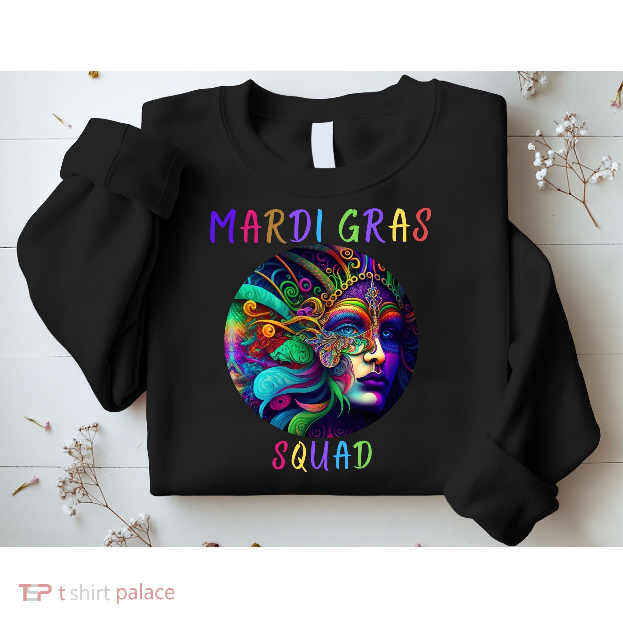 Mardi Gras Squad Party Costume Funny Mardi Gras Squad Festival Party Sweatshirt