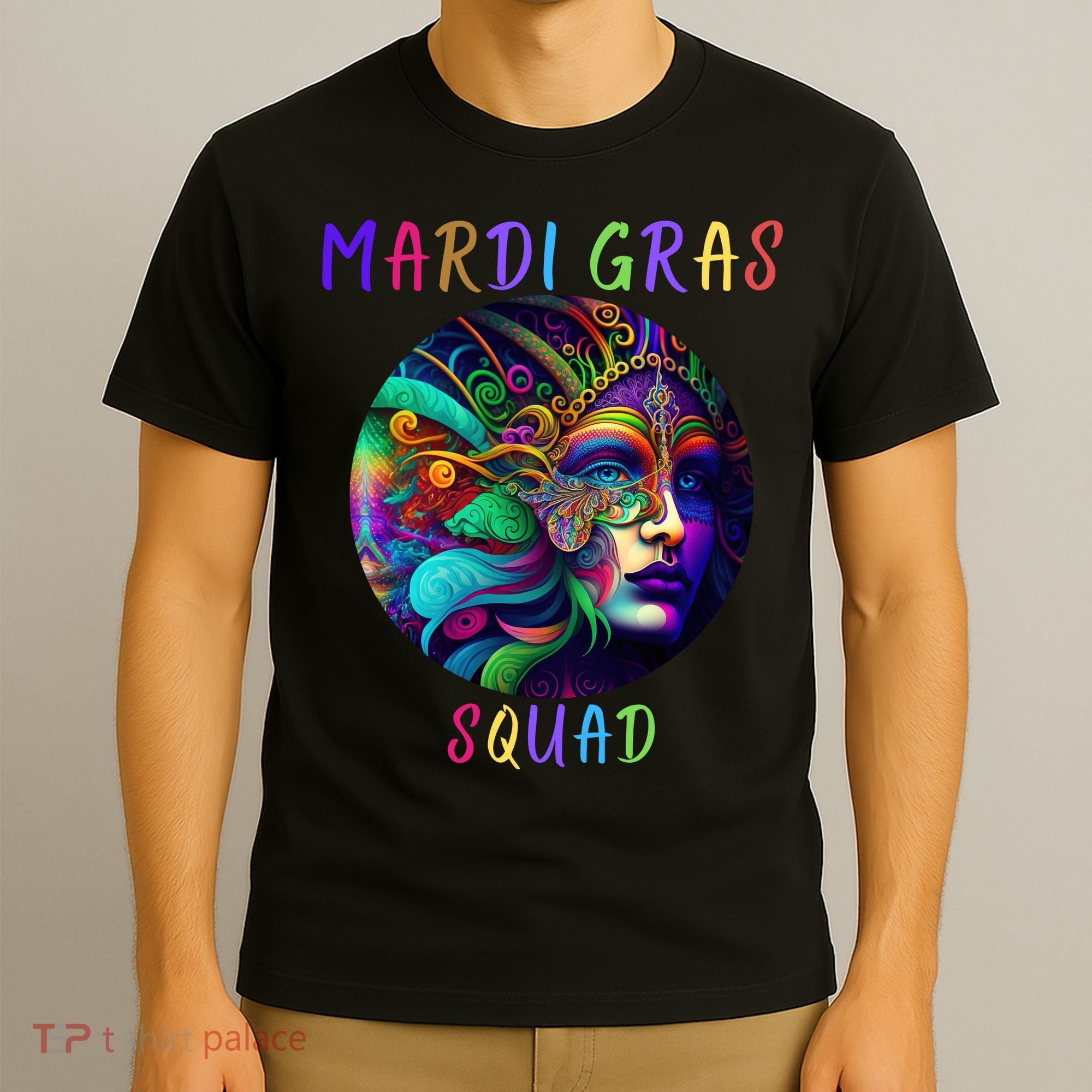 Mardi Gras Squad Party Costume Funny Mardi Gras Squad Festival Party T-Shirt