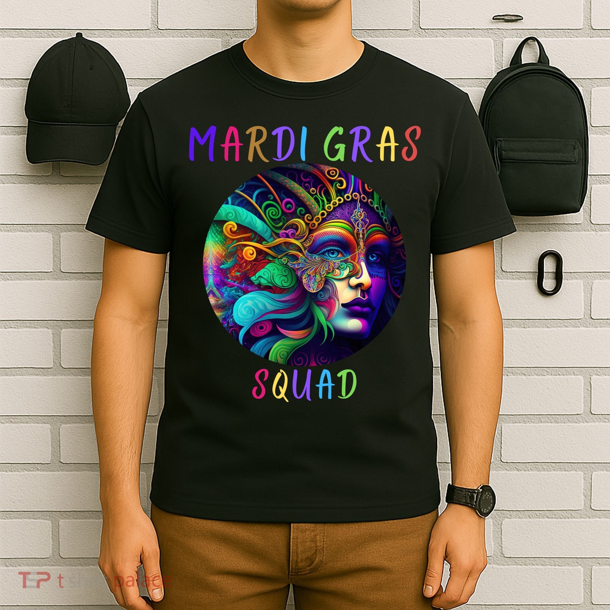 Mardi Gras Squad Party Costume Funny Mardi Gras Squad Festival Party T-Shirt