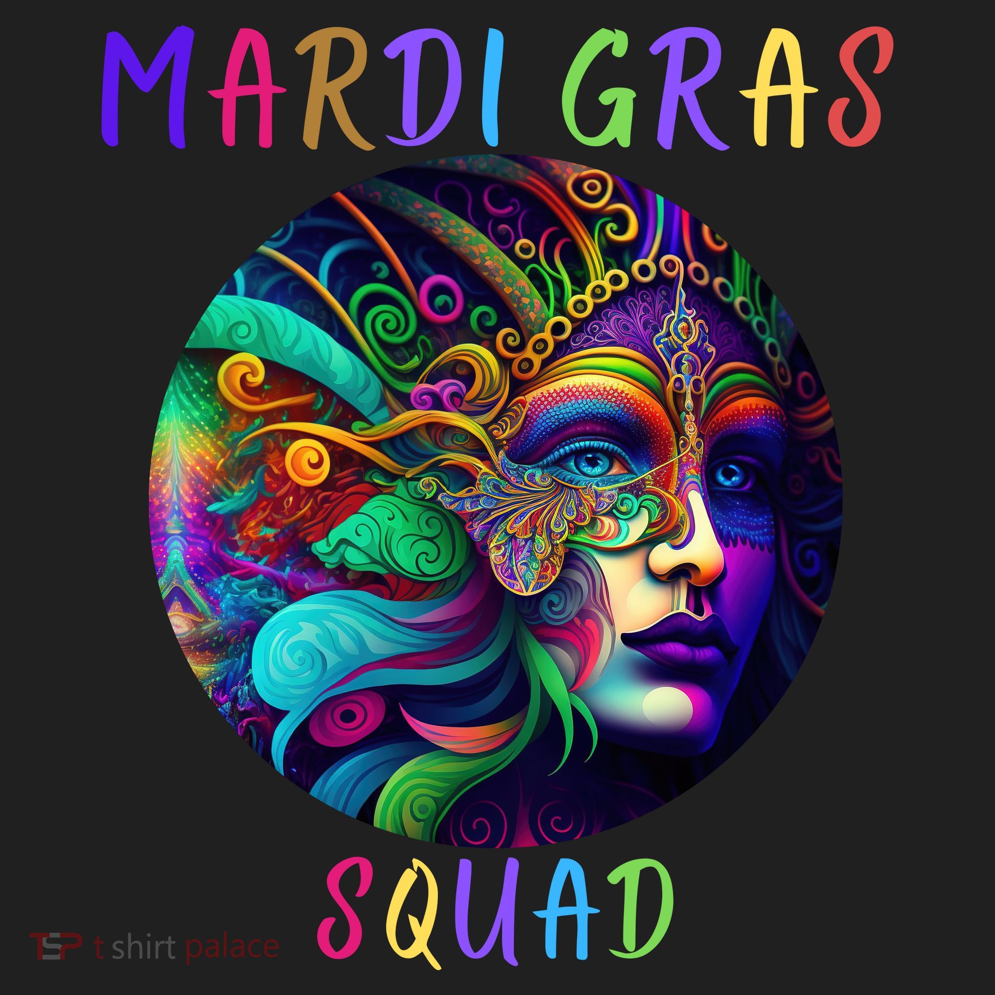 Mardi Gras Squad Party Costume Funny Mardi Gras Squad Festival Party Beanie