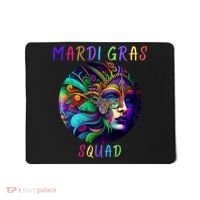 Mardi Gras Squad Party Costume Funny Mardi Gras Squad Festival Party Mousepad thumb 0