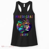 Mardi Gras Squad Party Costume Funny Mardi Gras Squad Festival Party Women's Tank Top thumb 0