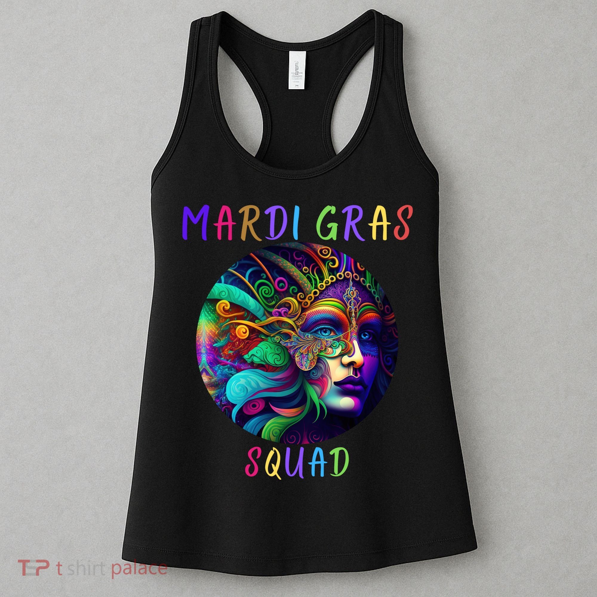 Mardi Gras Squad Party Costume Funny Mardi Gras Squad Festival Party Women's Tank Top