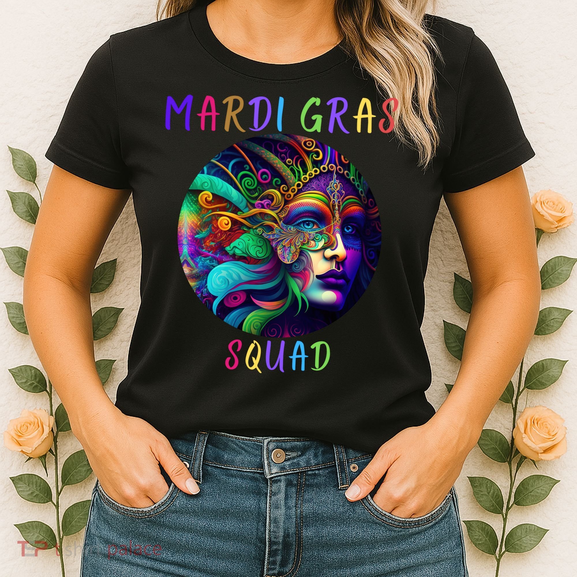 Mardi Gras Squad Party Costume Funny Mardi Gras Squad Festival Party Women's T-Shirt