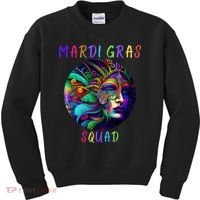 Mardi Gras Squad Party Costume Funny Mardi Gras Squad Festival Party Kids Sweatshirt thumb 0