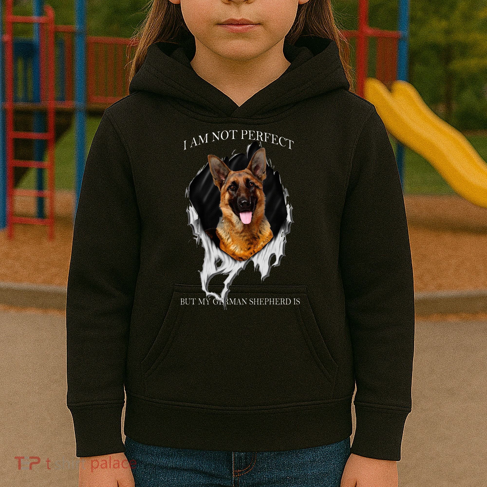 My German Shepherd Is Perfect Dogs Kids Hoodie