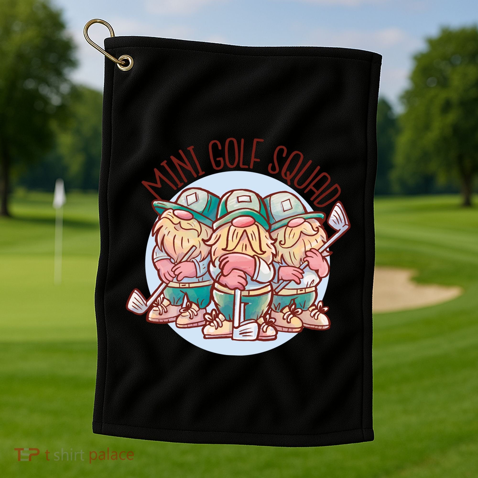 Mini Golf Squad Gnomes Golf Towel