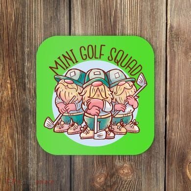 Mini Golf Squad Gnomes Coaster