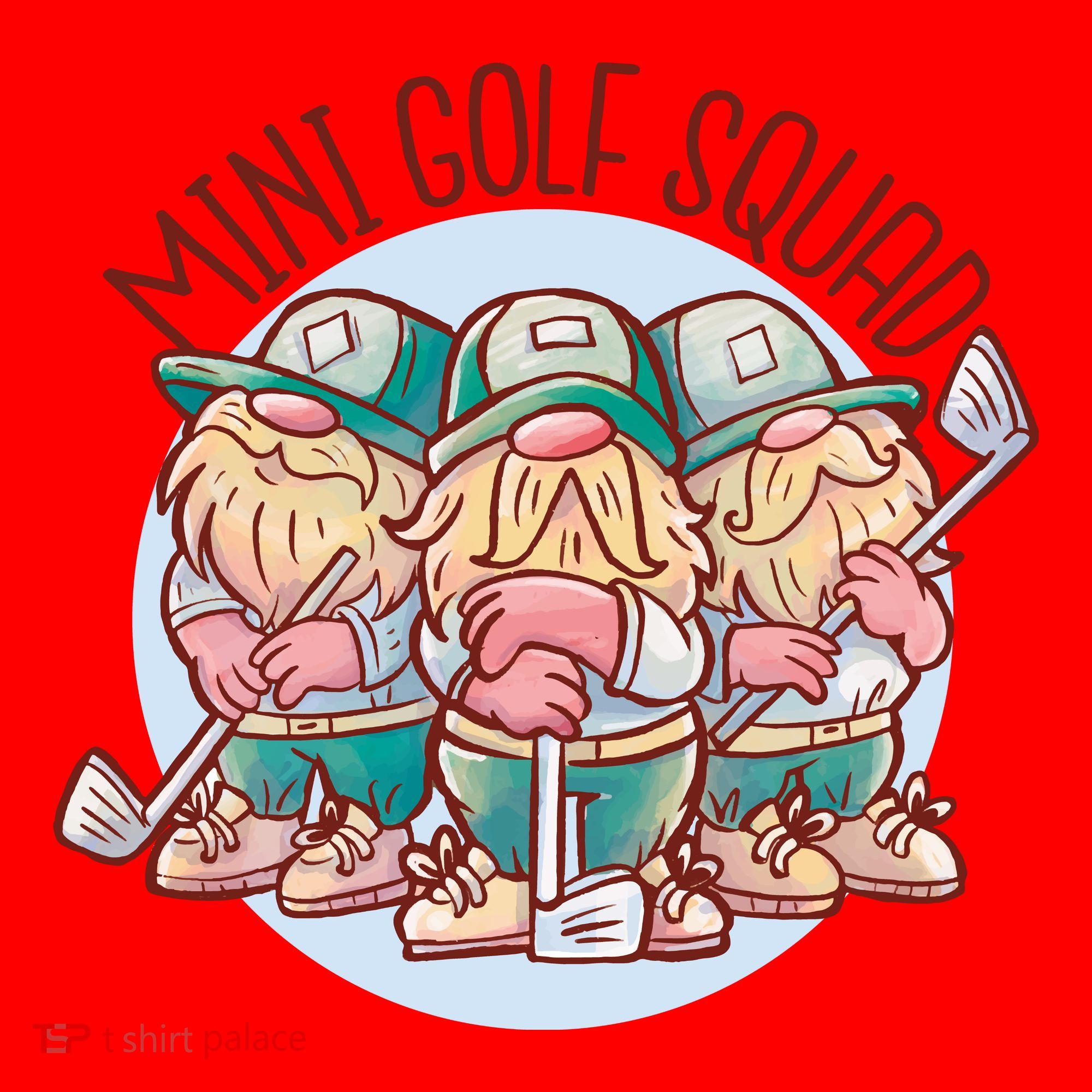 Mini Golf Squad Gnomes Santa Hat