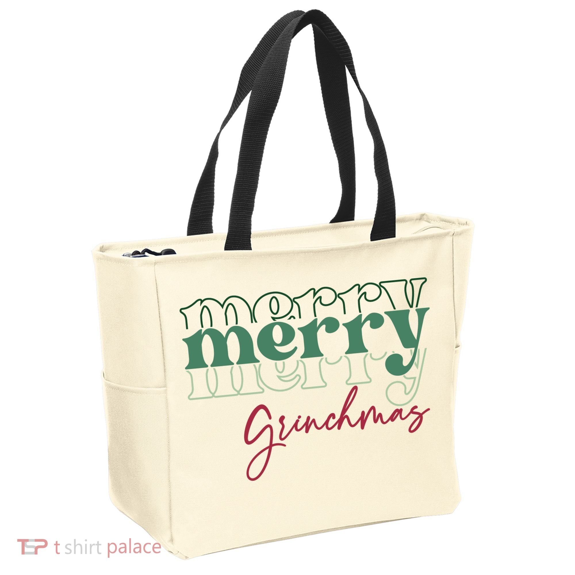 Merry Grinchmas Super Cute Christmas Tote Bag
