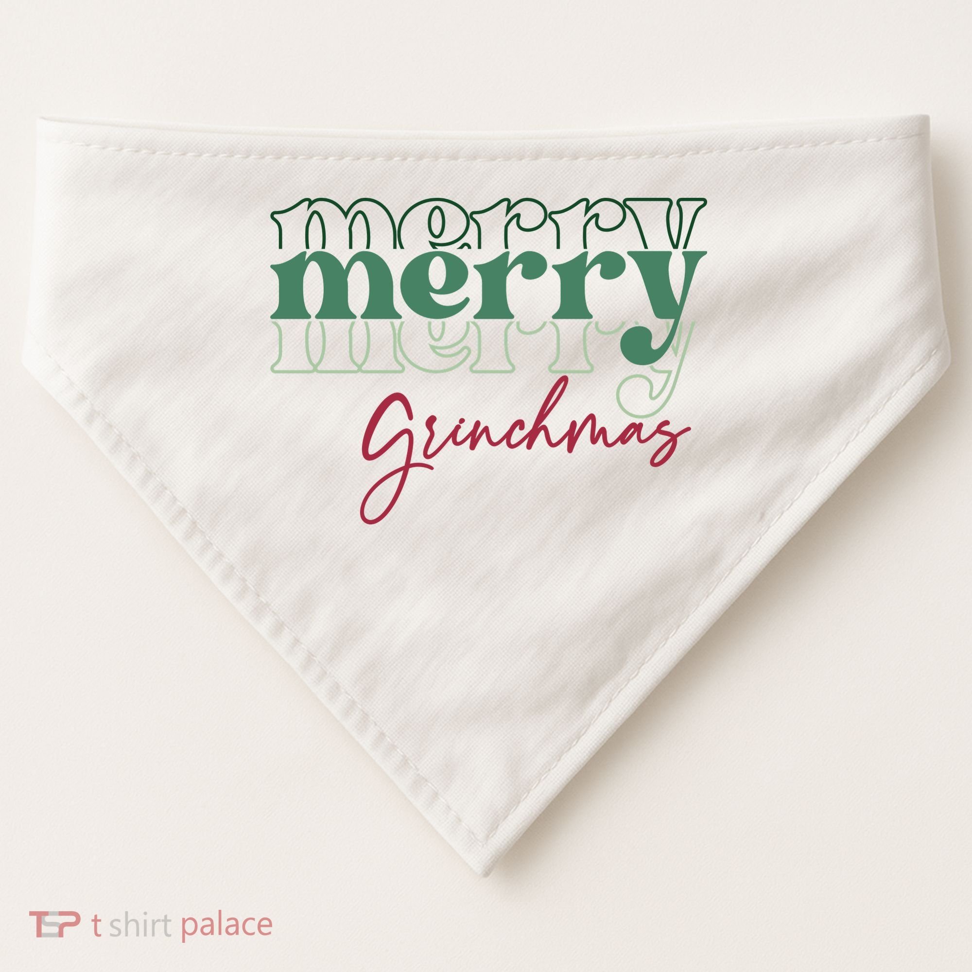 Merry Grinchmas Super Cute Christmas USA-Made Doggie Bandana