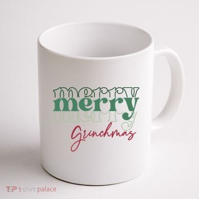 Merry Grinchmas Super Cute Christmas Coffee Mug back