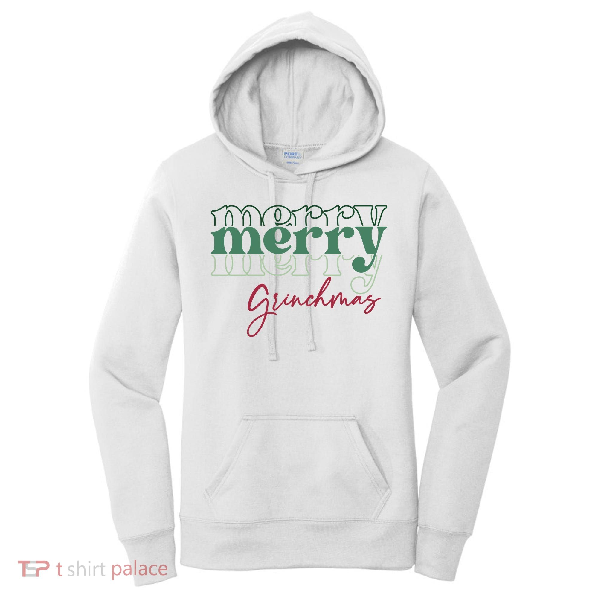 Merry Grinchmas Super Cute Christmas Women's Hoodie