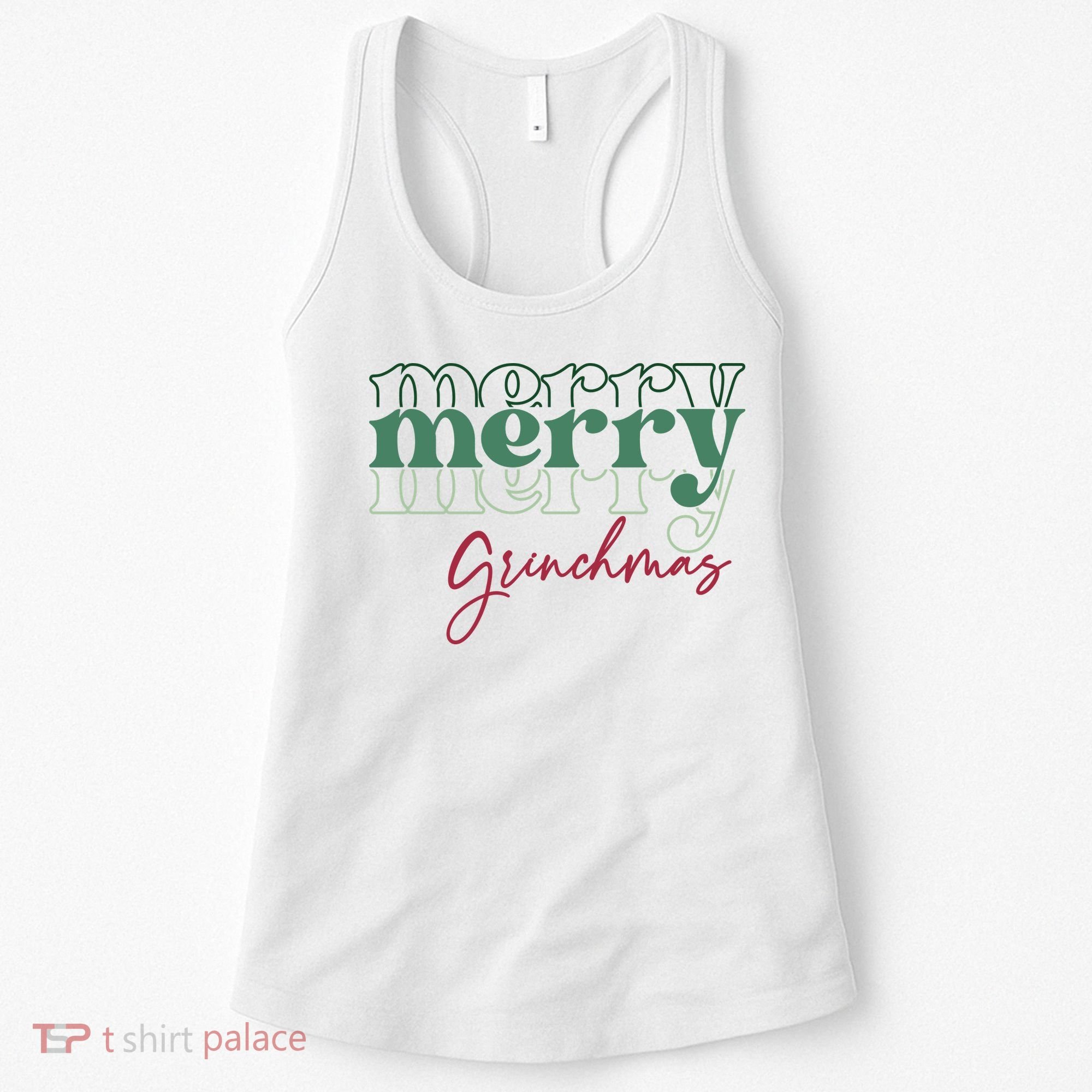 Merry Grinchmas Super Cute Christmas Women's Tank Top