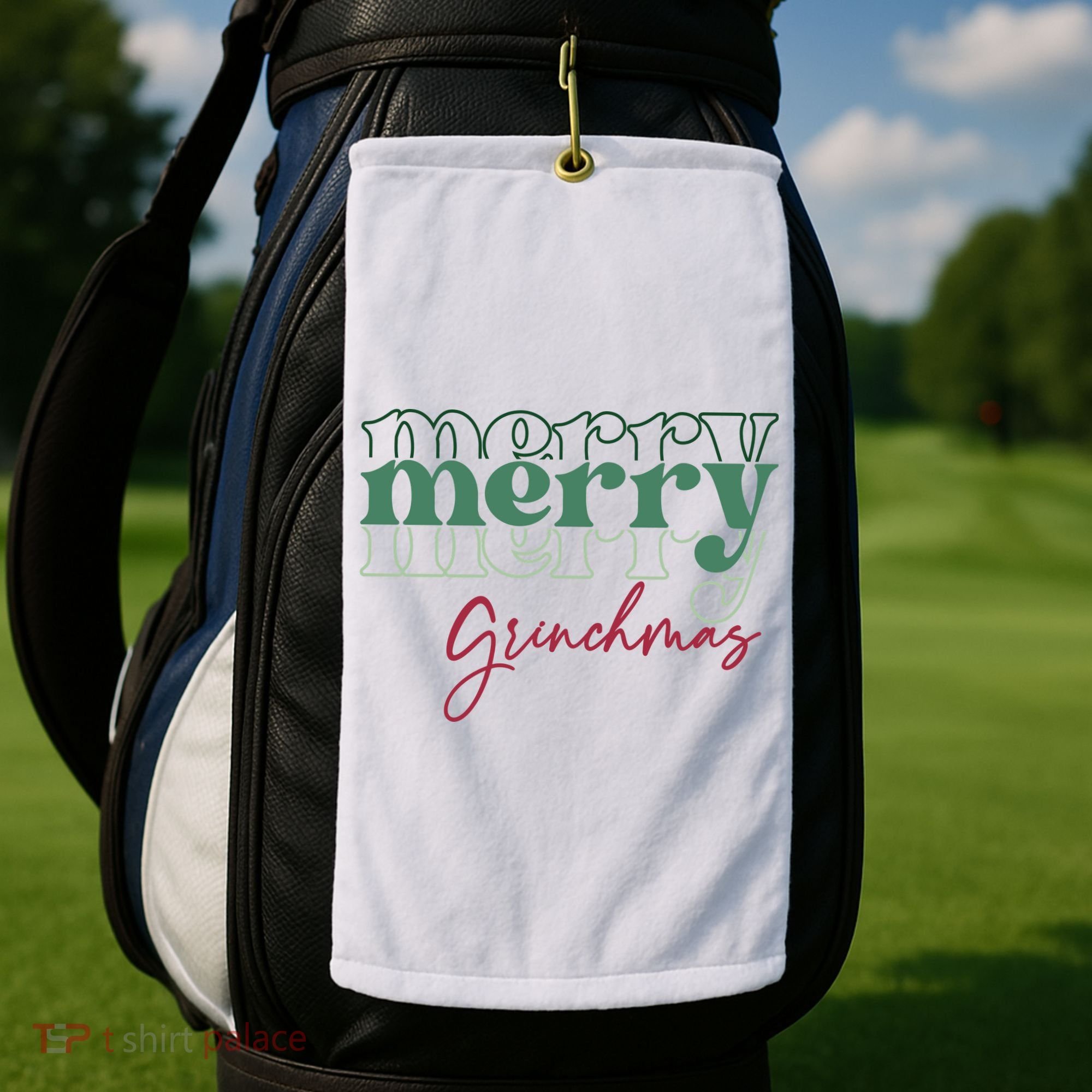 Merry Grinchmas Super Cute Christmas Golf Towel