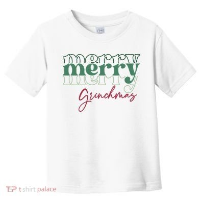 Merry Grinchmas Super Cute Christmas Toddler T-Shirt