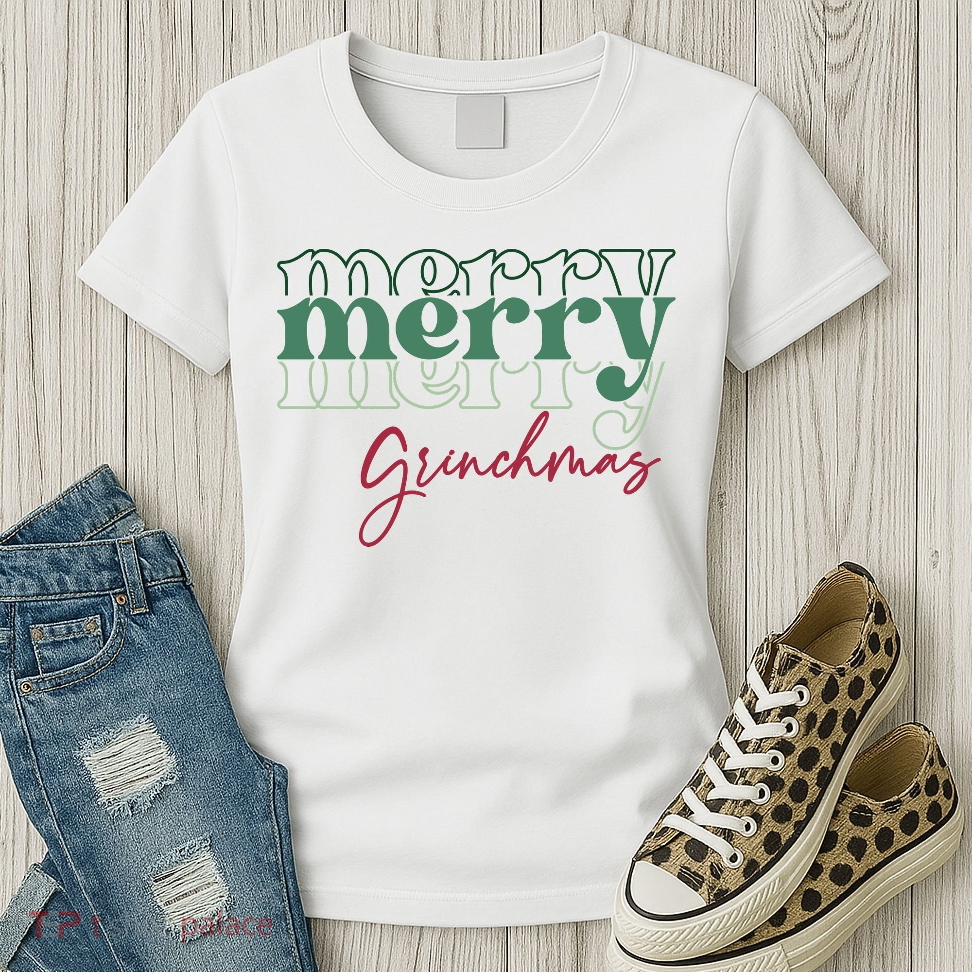 Merry Grinchmas Super Cute Christmas Women's T-Shirt