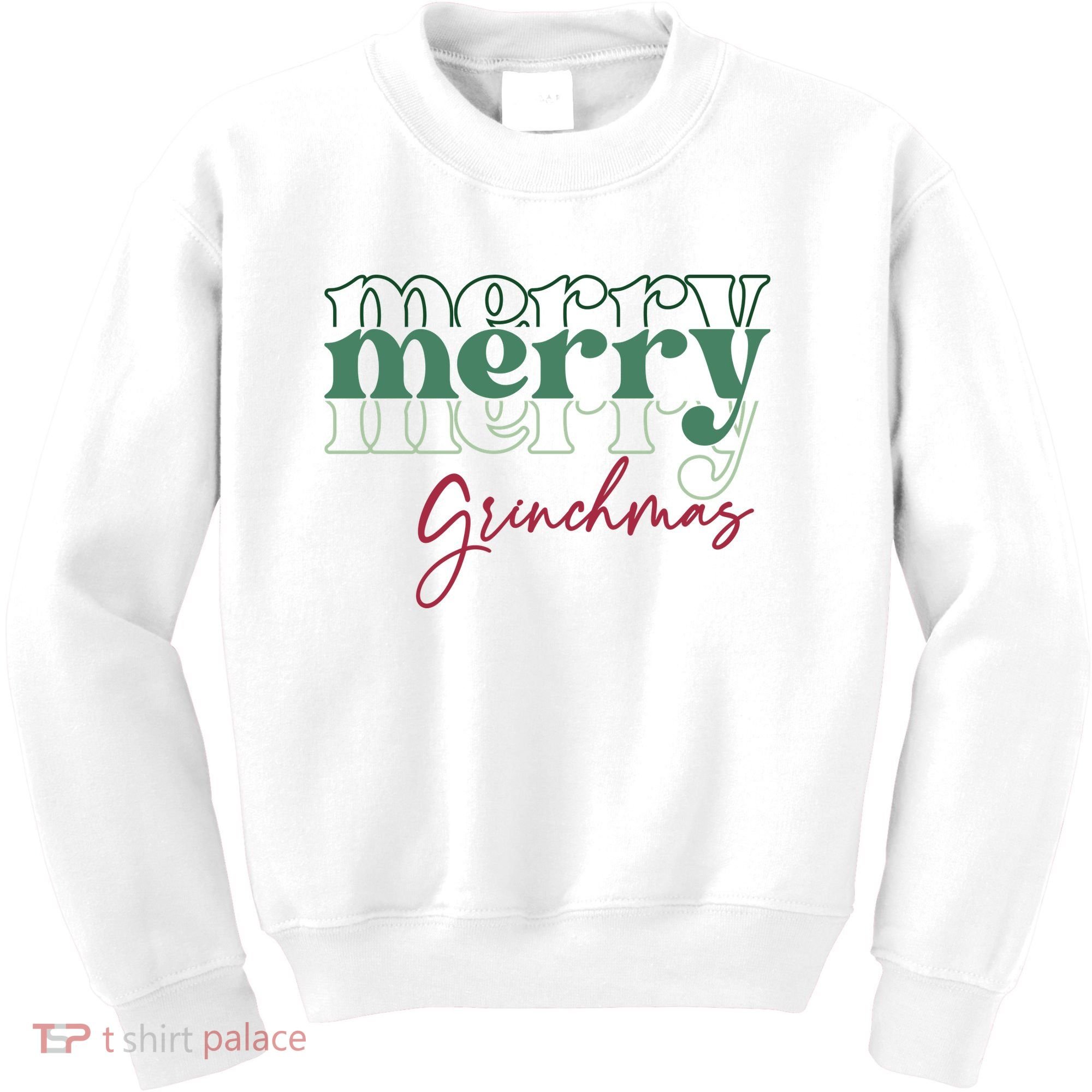 Merry Grinchmas Super Cute Christmas Kids Sweatshirt