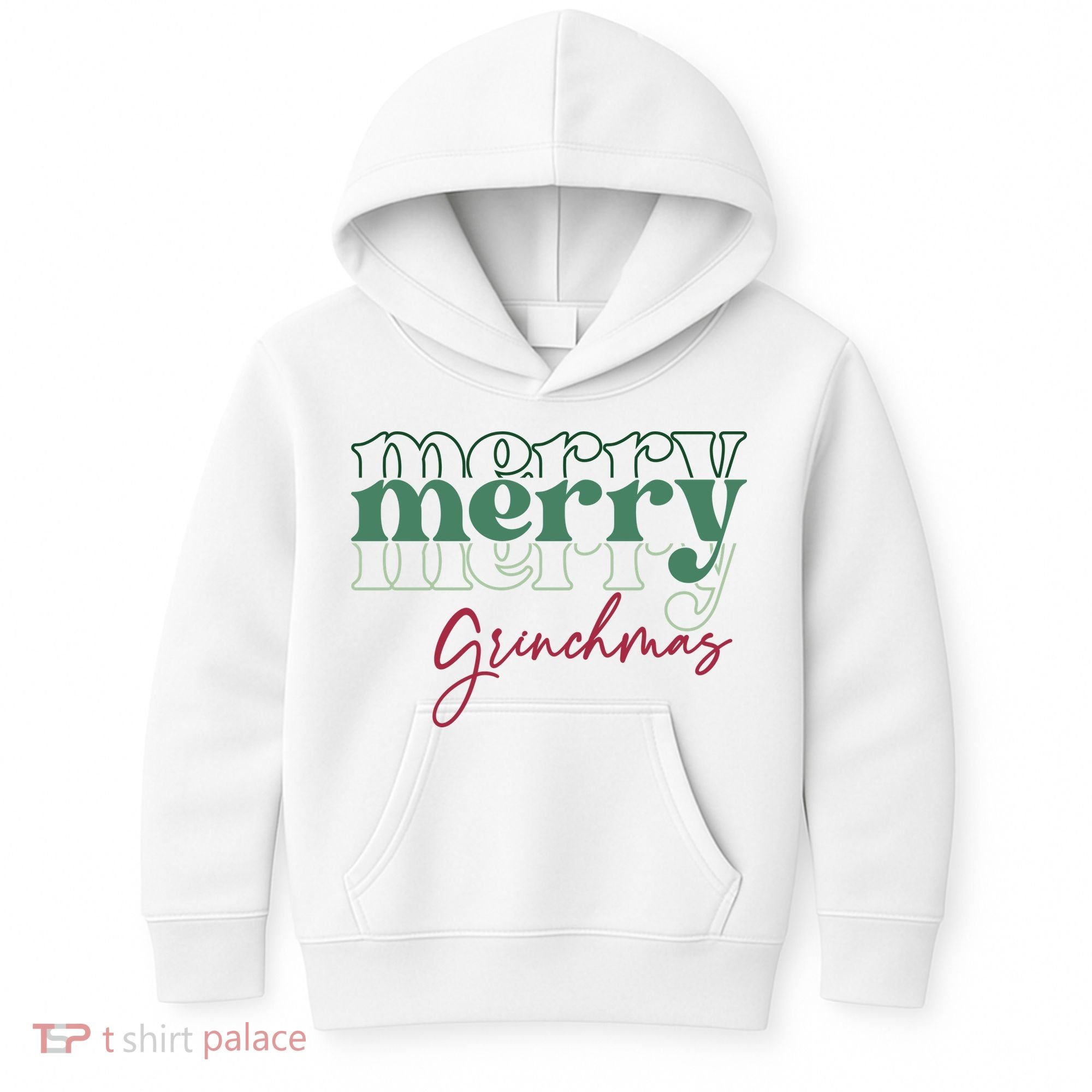 Merry Grinchmas Super Cute Christmas Kids Hoodie