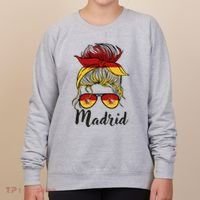 Madrid Girl Spanish Flag Spain Women's Sweatshirt thumb 0