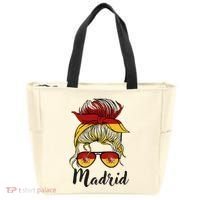 Madrid Girl Spanish Flag Spain Tote Bag thumb 0