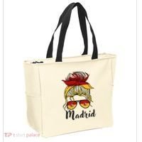 Madrid Girl Spanish Flag Spain Tote Bag thumb 2