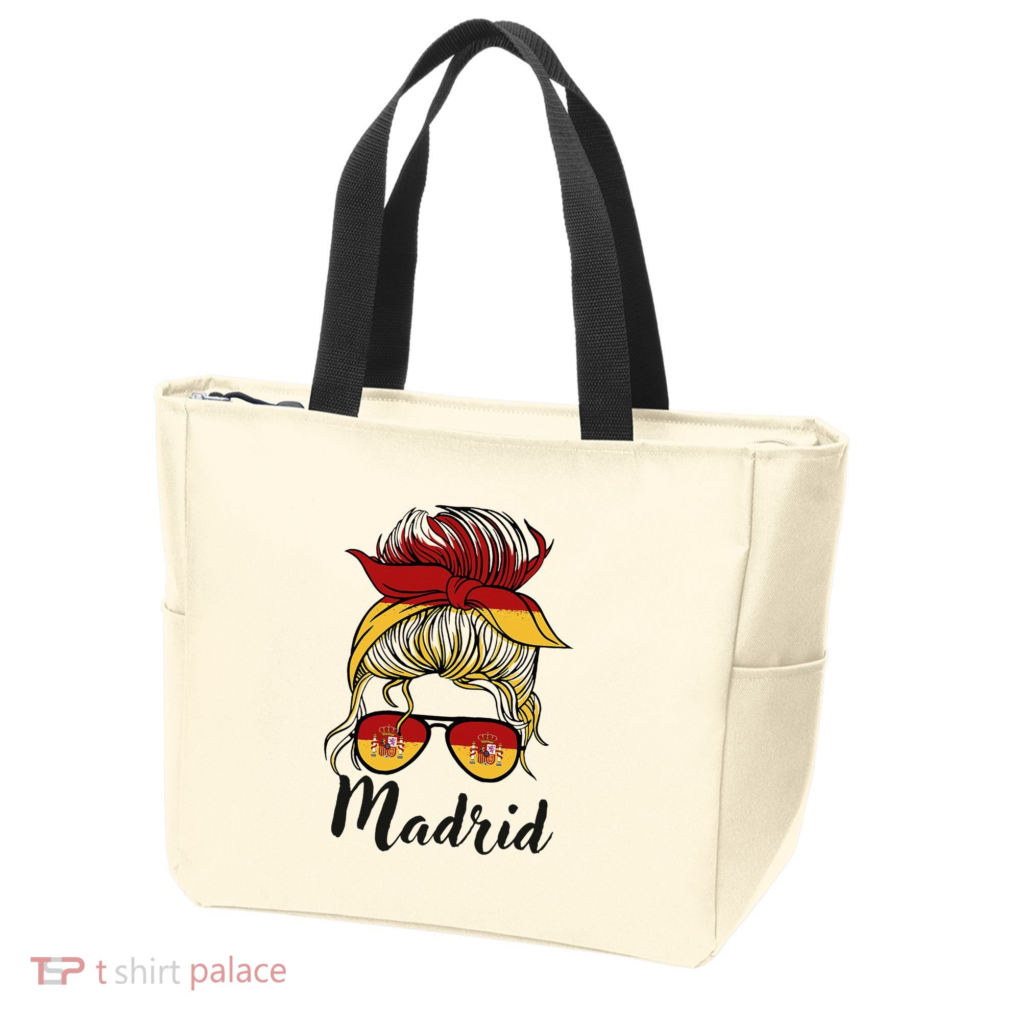 Madrid Girl Spanish Flag Spain Tote Bag
