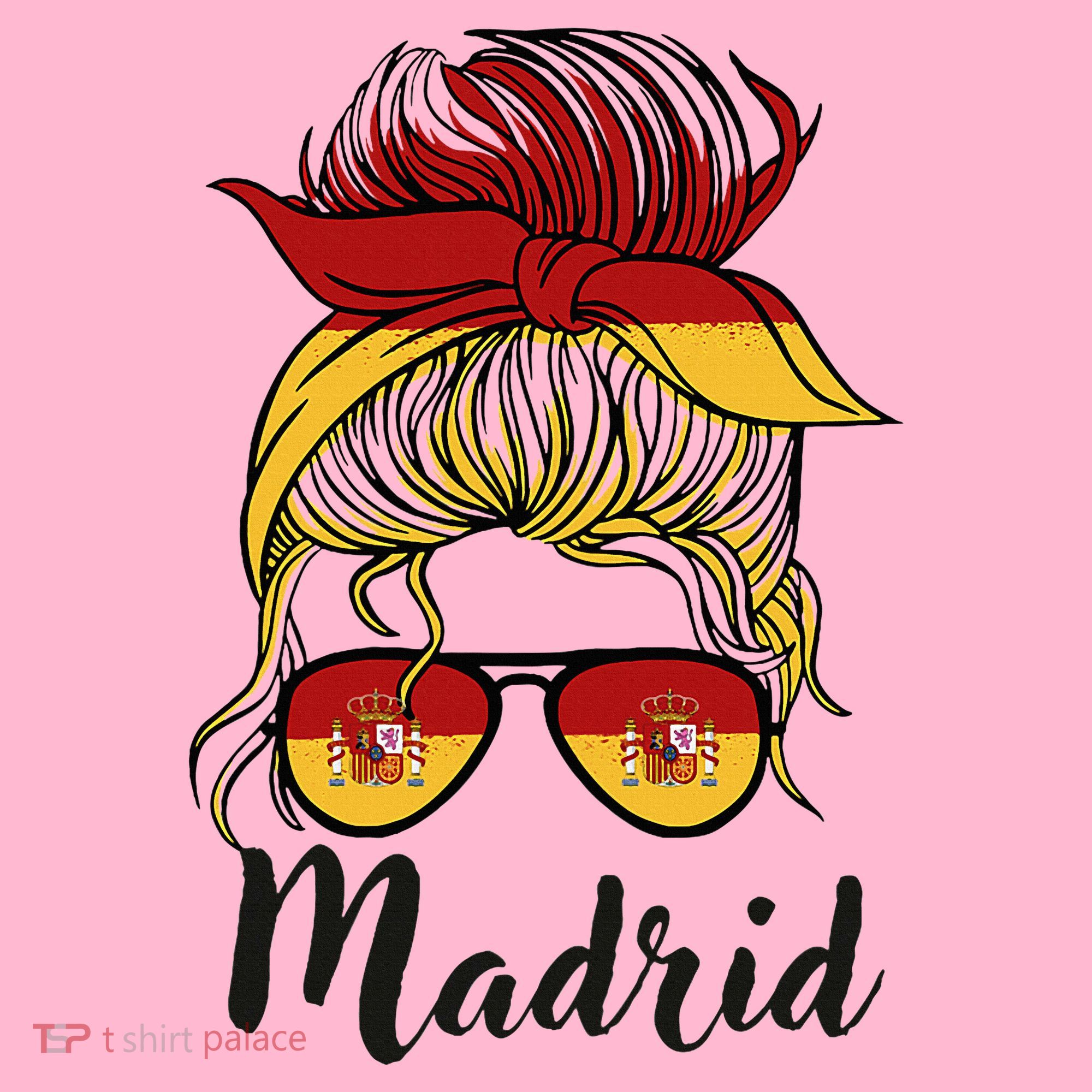 Madrid Girl Spanish Flag Spain Coaster