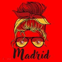 Madrid Girl Spanish Flag Spain Santa Hat thumb 1