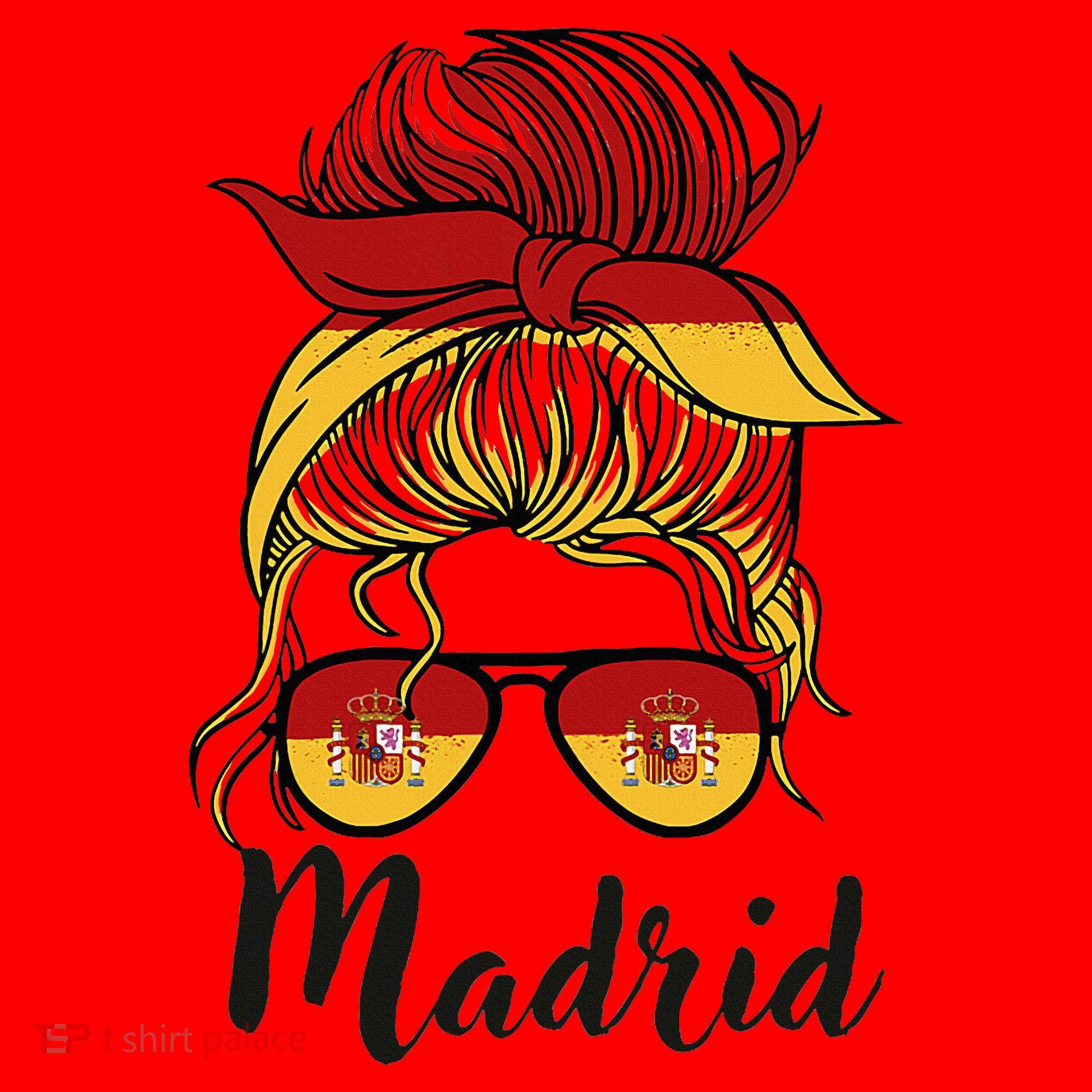 Madrid Girl Spanish Flag Spain Santa Hat