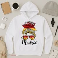 Madrid Girl Spanish Flag Spain Hoodie thumb 3