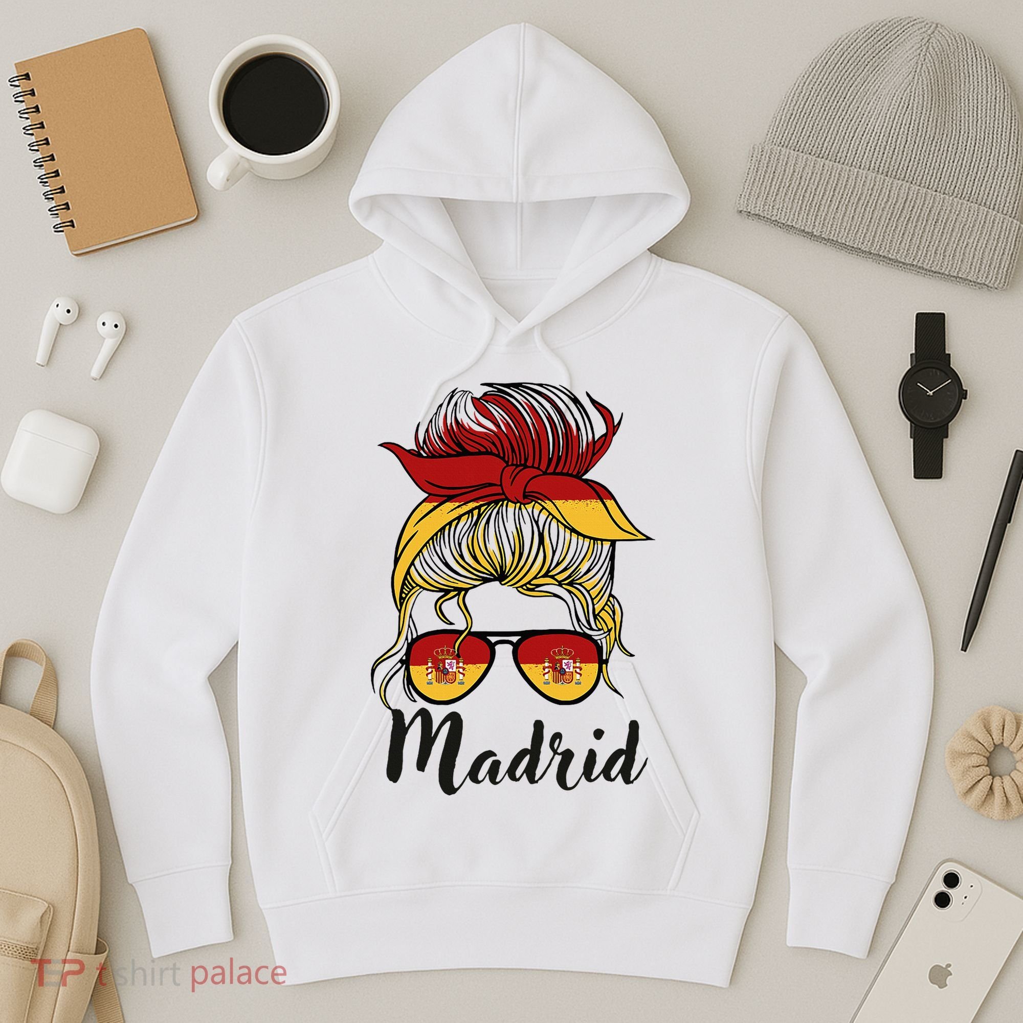 Madrid Girl Spanish Flag Spain Hoodie