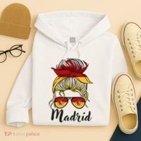 Madrid Girl Spanish Flag Spain Hoodie thumb 4