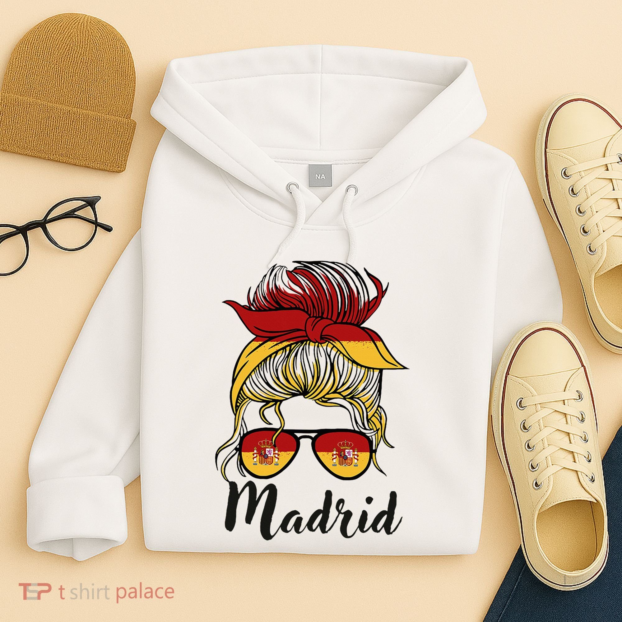Madrid Girl Spanish Flag Spain Hoodie
