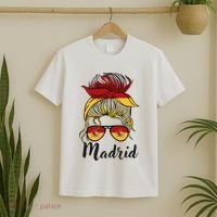 Madrid Girl Spanish Flag Spain T-Shirt thumb 2