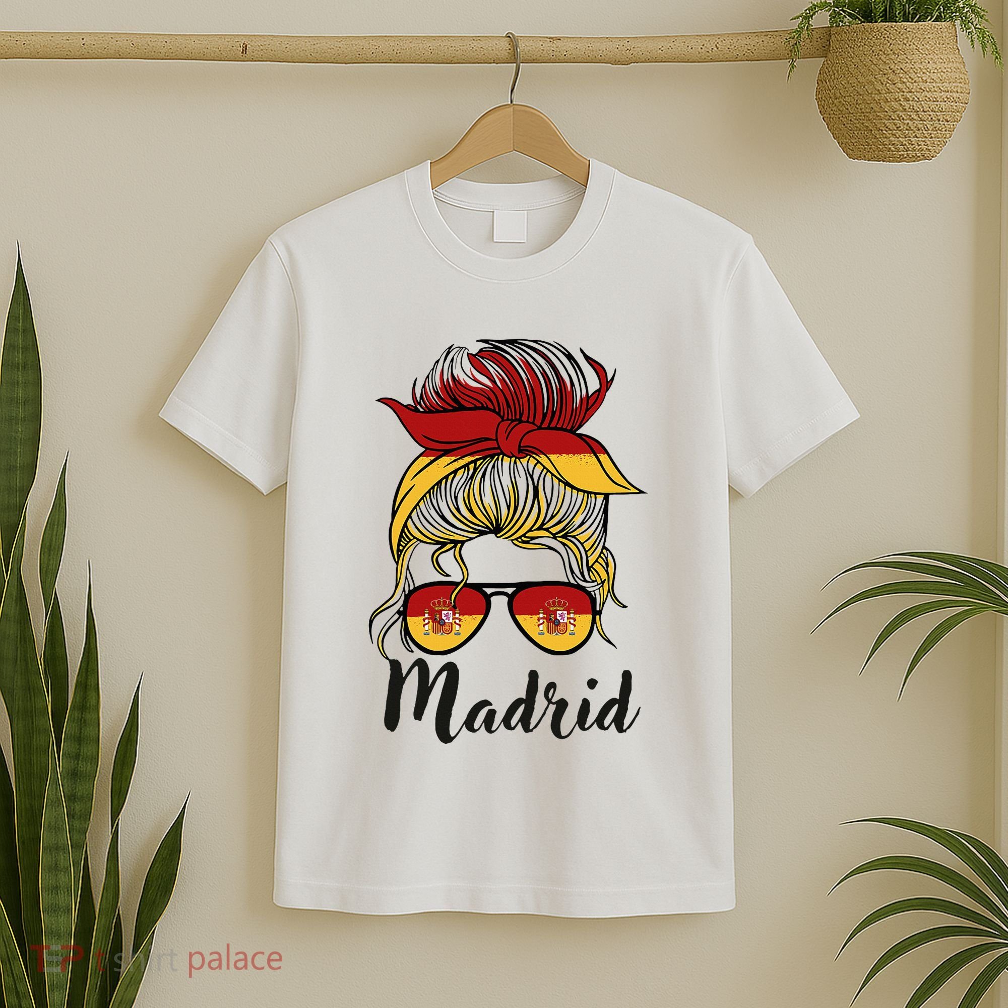 Madrid Girl Spanish Flag Spain T-Shirt