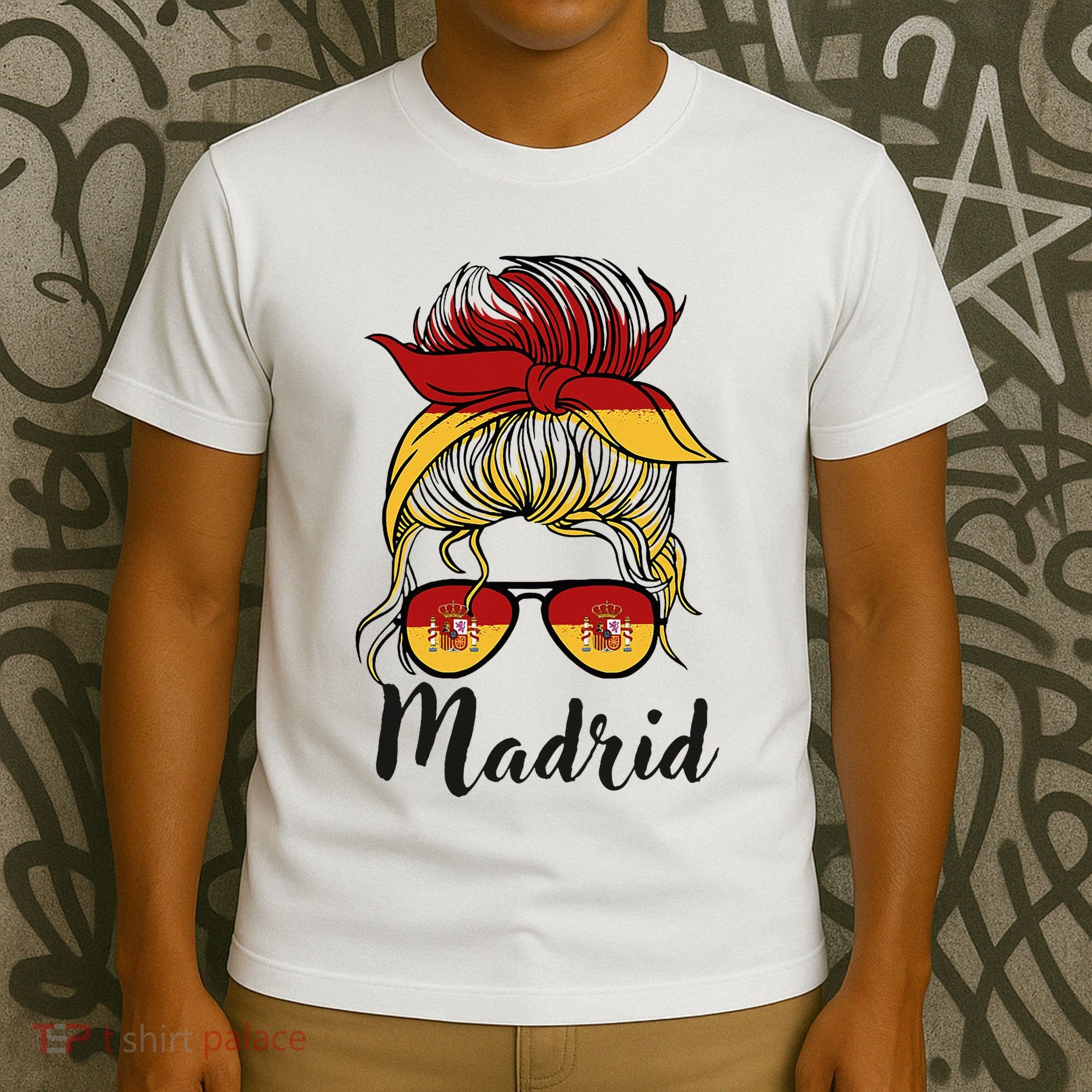 Madrid Girl Spanish Flag Spain T-Shirt