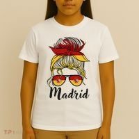 Madrid Girl Spanish Flag Spain T-Shirt thumb 4