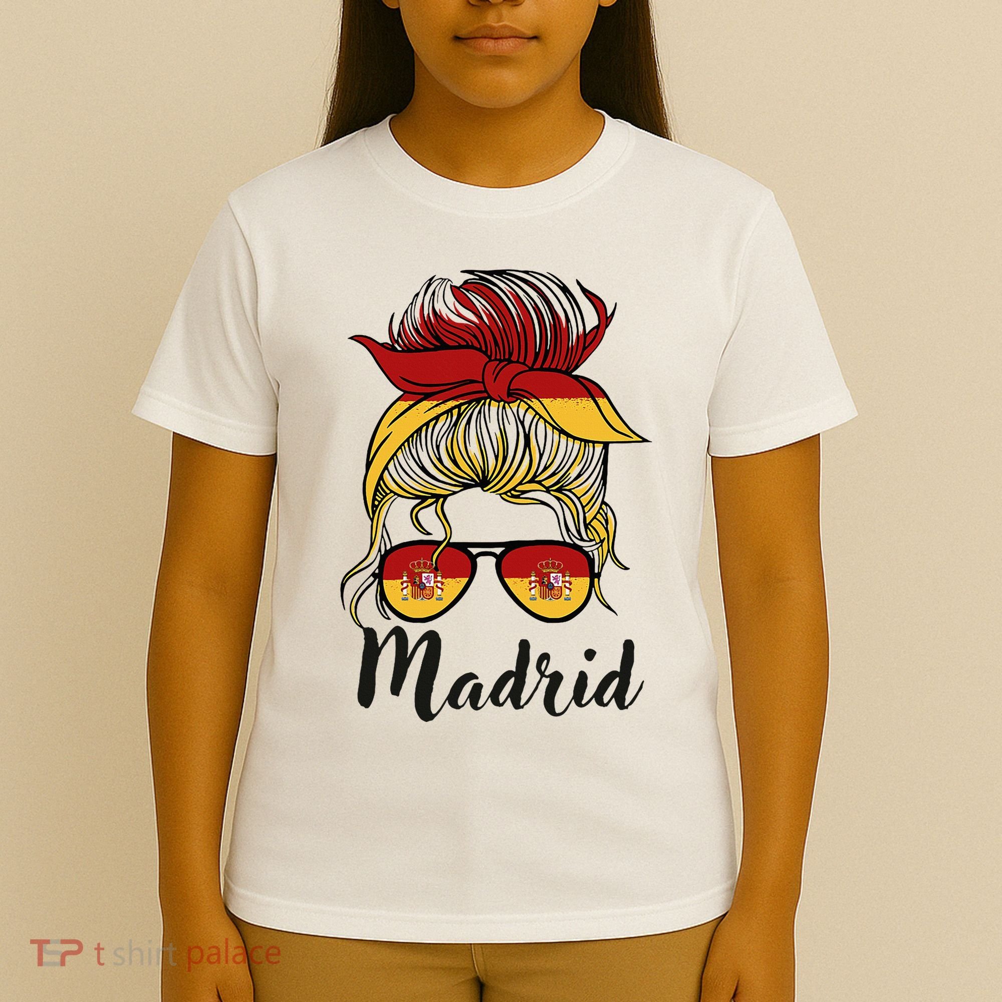 Madrid Girl Spanish Flag Spain T-Shirt