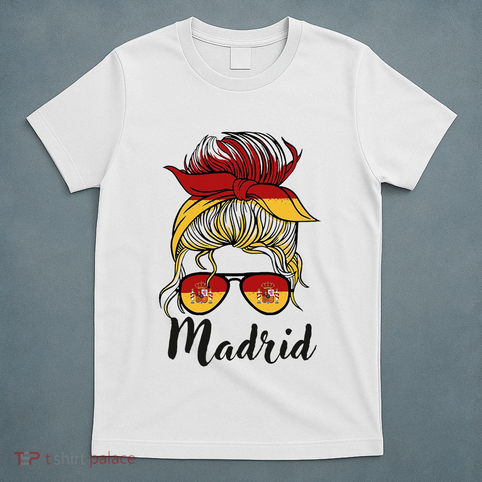 Madrid Girl Spanish Flag Spain T-Shirt