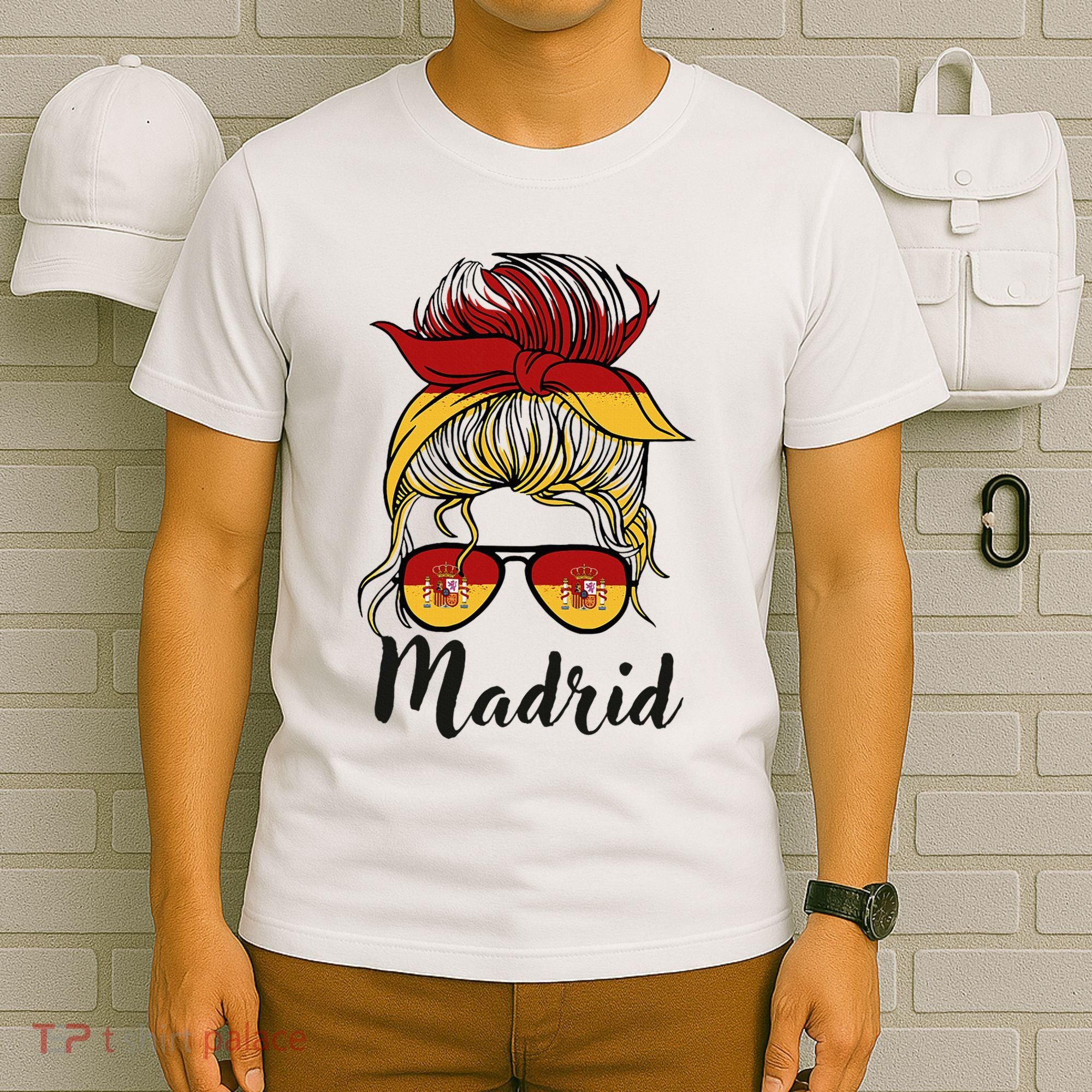 Madrid Girl Spanish Flag Spain T-Shirt