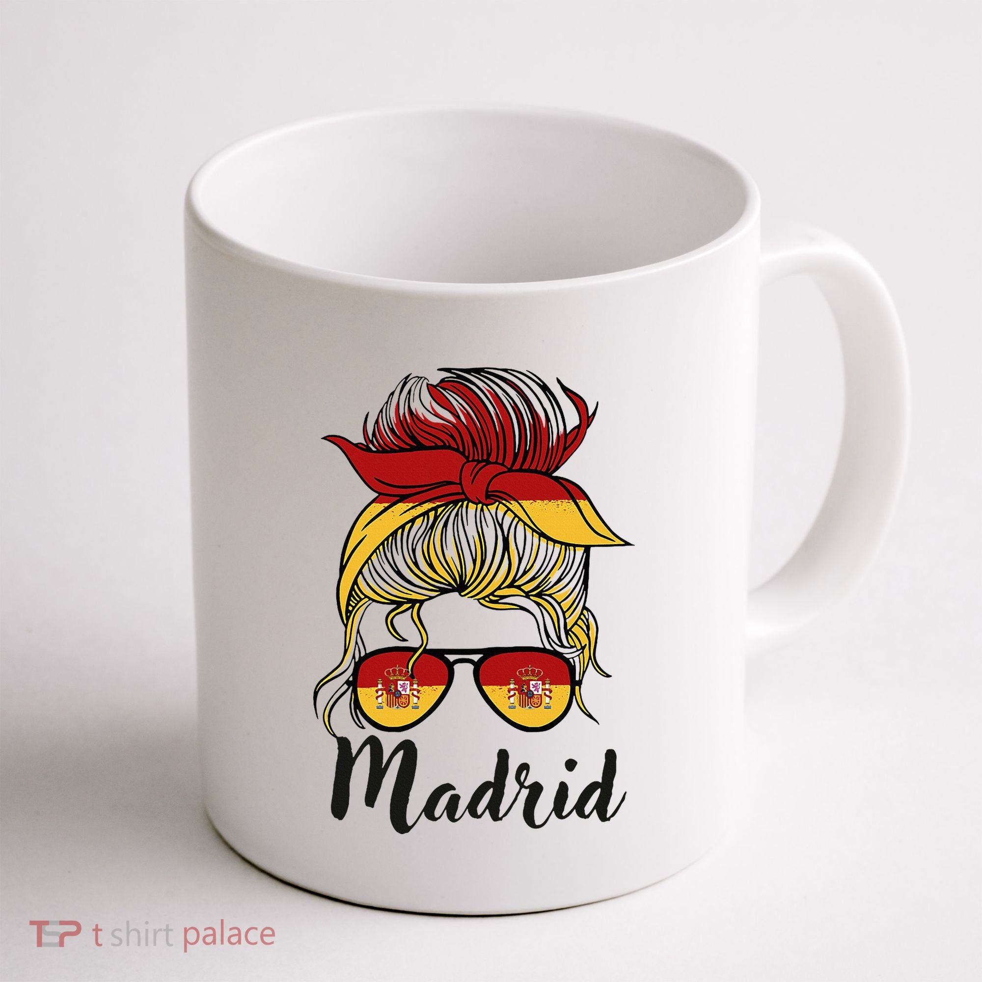 Madrid Girl Spanish Flag Spain Coffee Mug